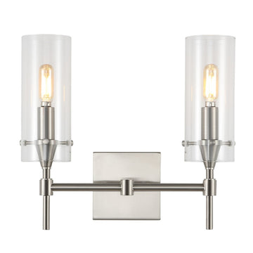Cato Bohemian Farmhouse Iron/Glass LED Vanity